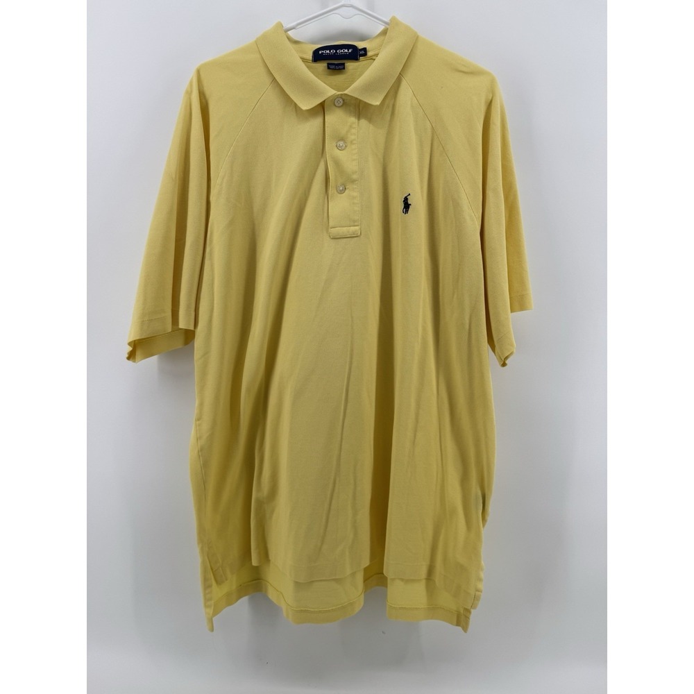 Polo Ralph Lauren Golf Polo Shirt Mens XL Yellow Classic Fit Pony‎ Polo Golf